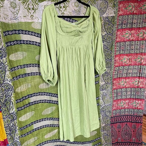 NWOT Hello Molly Green Gal Is Fun Midi Dress Size 6 - Picture 10 of 16